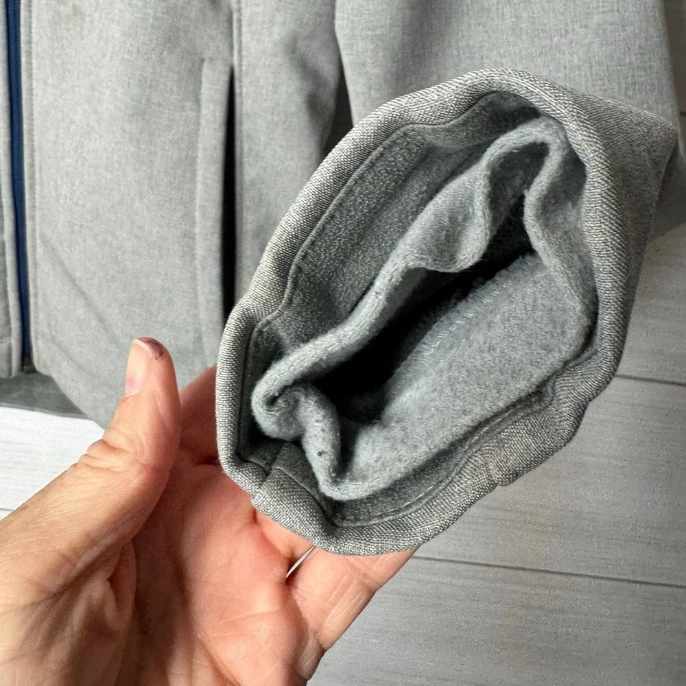 The North Face Women's Soft Shell Fleece Lined Jacket Gray Full Zip Small Casual
